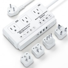 220V to 110V Step Down Voltage Converter Adapter Multi-Plug 2000W Travel Power