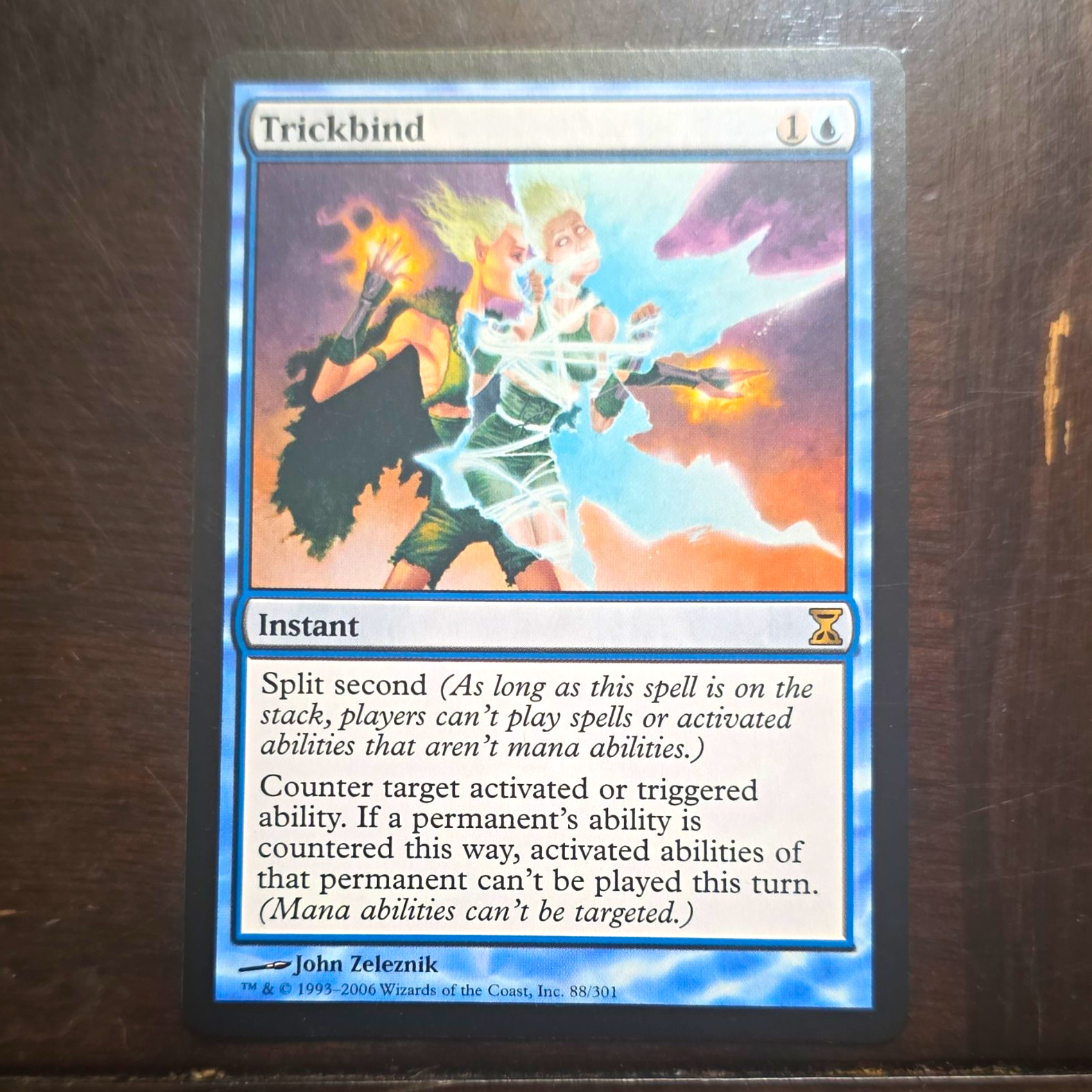 Wizards of the Coast MTG Trickbind Rare Time Spiral Instant Blue English 2006 88