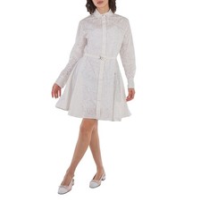 Versace Barocco-Embroidered Cotton Shirtdress