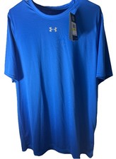 Under Armour 2.0 Short Sleeve Locker Tee Blue Loose Fit Mens Sz M Gym TShirt