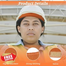 6 Pack Hard Hat Liner Sweatband Washable Flame Retardant Cotton