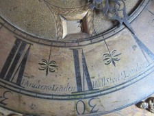 11 inch dial long case brass dial j andrews leadenhall london 5 ringed fined pil