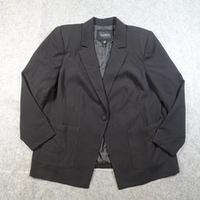 Eloquii Blazer Womens 20 Black One Button Workwear Office Career