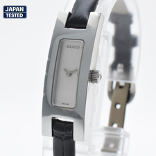 Gucci 3900L Ladies Rectangular Quartz Watch Silver Dial Aftermarket Strap Box