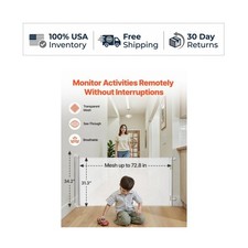 VEVOR Retractable Baby Gate 72.8 Inch Mesh Dog Gate White Indoor Outdoor