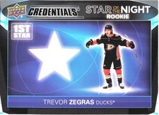 2021-22 Credentials Star of the Night Rookie Trevor Zegras #1SR-4 *Buy 2 Get 1