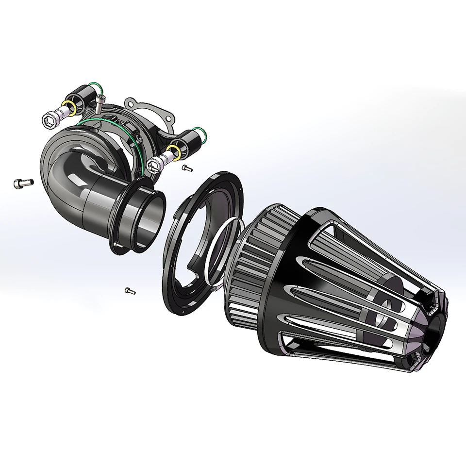 For Harley Sportster 883 XLH883 1200 Custom XL1200C Forty Eight XL Air Filters - Image 2 of 4