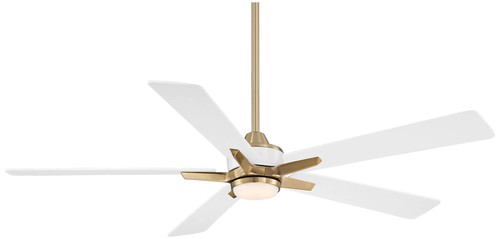 52" Casa Vegas Nights Outdoor Ceiling Fan Dimmable LED Remote Soft Brass White - Picture 2 of 8