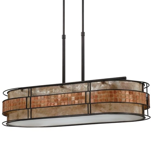 Quoizel MCLG337 Laguna 3 Light 37" Linear Chandelier - Copper - Picture 6 of 7