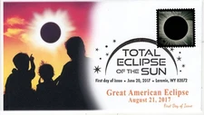 AO-5211-2, 2017, Total Eclipse of the Sun, First Day Cover, Digital Color Postma