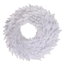 Vickerman 30" Plastic Fir Artificial Christmas Wreath in White