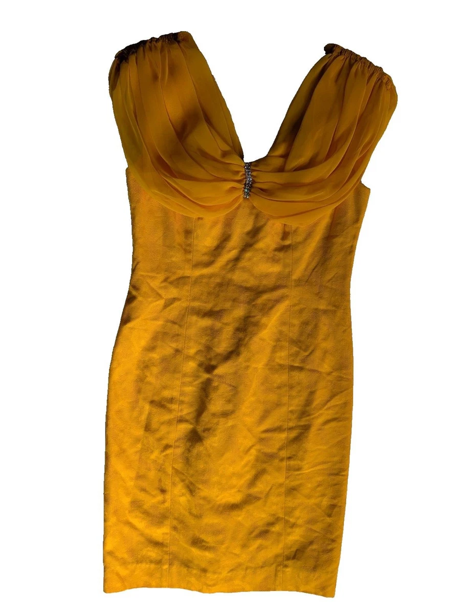 leslie fay gold dress Cocktail Original Vintage Dresses for Women for sale color_Earth Tones