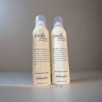 2pc Philosophy Fresh Cream Perfumed  Dry Shampoo  4.3 oz ea NEW