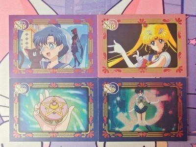 Sailor Moon Sammelkarten Trading Cards 4 Stück Fanmade A32