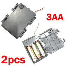 2PCS 3 AA cell battery holder with on/off switch, IP65 waterproof free shopping