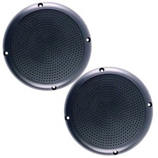 2x Connexx SPM5B 5.25" 20 Watts Polycone Audio Black Marine RV Speakers