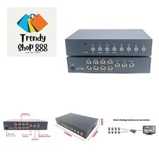 8 Channel Analog CCTV Video Multiplexer Color Quad Processor Screen Splitter ...