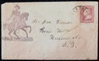 65 Civil War Patriotic - Scarce Purple Soldier on Horseback Patriotic Cover