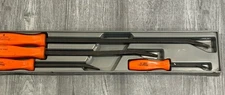 Snap-on Tools USA 4pc ORANGE Hard Grip Striking Prybar Set SPBS704AO