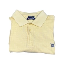 CHAPS Golf Mens Shirt XL Yellow Polo Mercerized Cotton Short Sleeve Pullover
