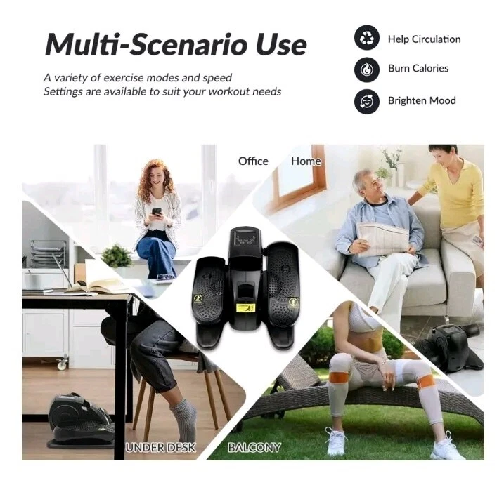 Under Desk Elliptical Machine, Ellipse Leg Exerciser for Seniors Fully Assembled - Image 4 of 4