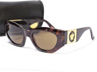 AUTHENTIC Versace Brown Sunglasses with Gold Medusa Detail Authentic VERSACE Sunglasses Brown Mens Unisex Square Gold  main image 3