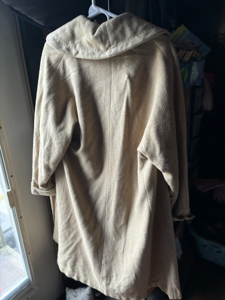 Abrigo para mujer Hirsch Bros. 100 % cachemir vintage hecho en St. Joseph, MO Foto 2 de 4