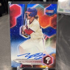 2023 Bowman Best Nikau Pouaka-Grego Blue Auto /150 #B23-NP Philadelphia Phillies