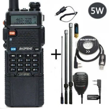 1SET BAOFENG UV-5R III TRI-BAND V/UHF FM HAM TWO-WAY RADIO WALKIE TALKIE 3800MAH