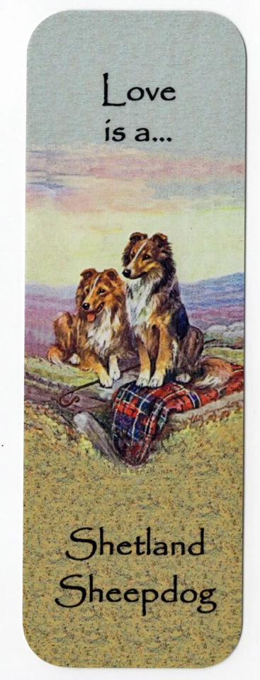 K9-KARDS SHETLAND SHEEPDOG SHELTIE BEAUTIFUL DOG BOOKMARK IMAGE BOTH SIDES GREAT GIFT