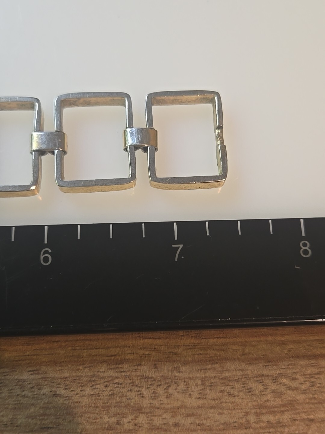 Ladies Wind Up Timex Watch Rectangular Open Link … - image 8