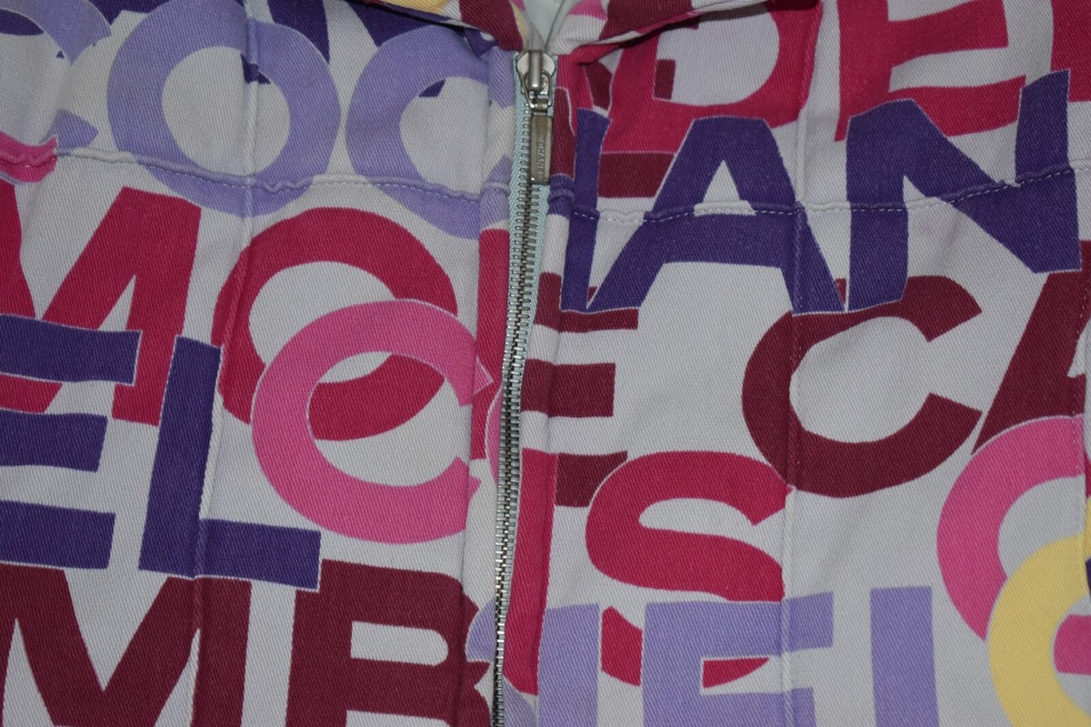 Chanel Identification Multicolour Words Quilted Zip Through Chanel Identification Multicolour Words Quilted Zip Through