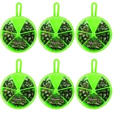 (6) Packs Water Gremlin Bullet Shaped Split-Shot Bull-Shot Sinkers Selector 10BS