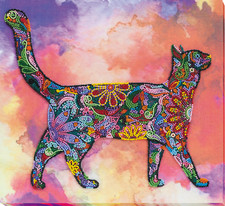 Colorful Cat Bead Embroidery Kit DIY Handmade Beading Craft Set