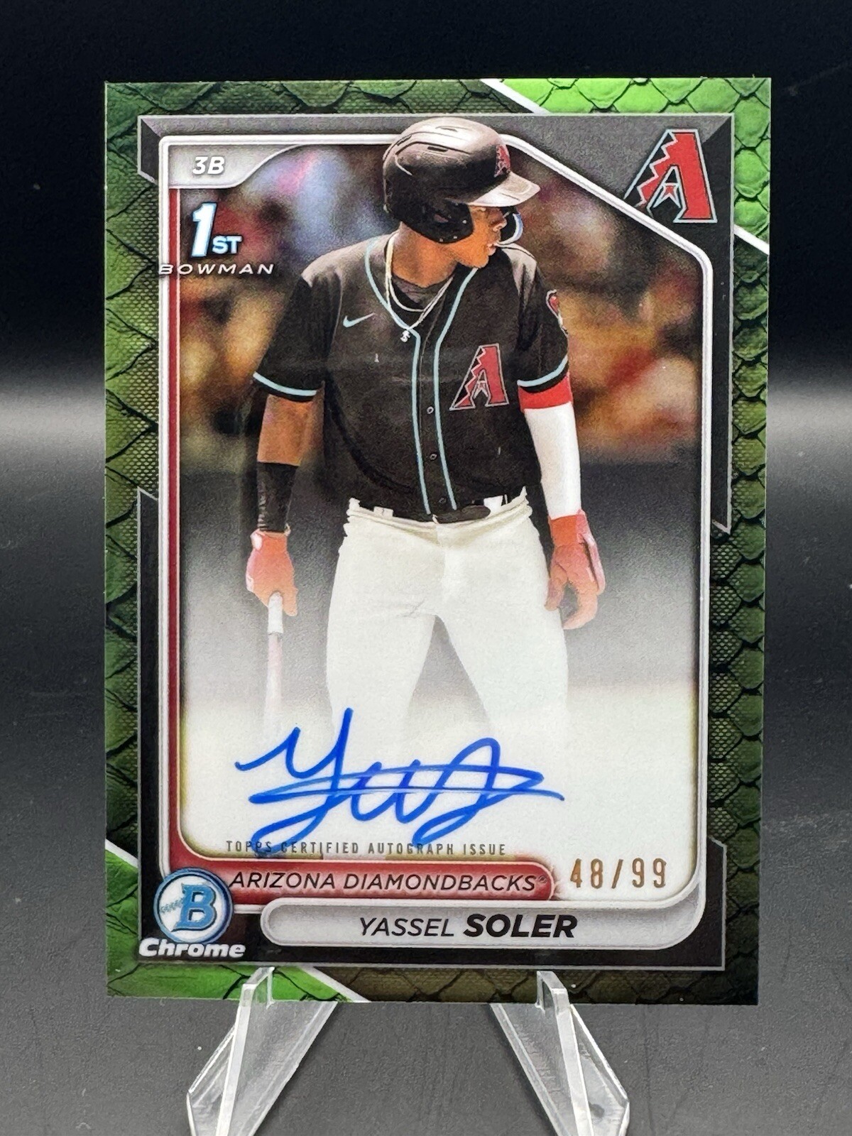 Yassel Soler 2024 Bowman Chrome #CPA-YSO Prospects Auto Reptilian Green /99