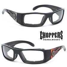 Fire Side Choppers Wind Resistant Padded Foam Sunglasses Motorcycle ATV Glasses