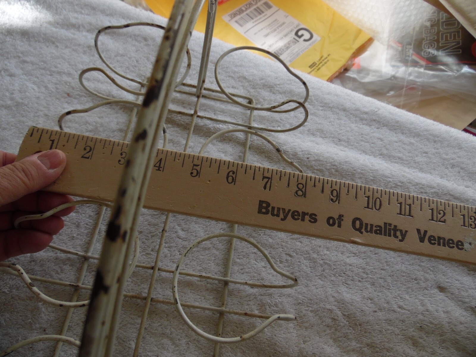 Vintage Mid Century Modern Drinking Glass Holder Caddy Carrier White