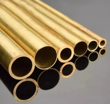 DRAWN BRASS TUBE 5/16" (.318") OD X 3/16" (.187") ID X 12" LONG