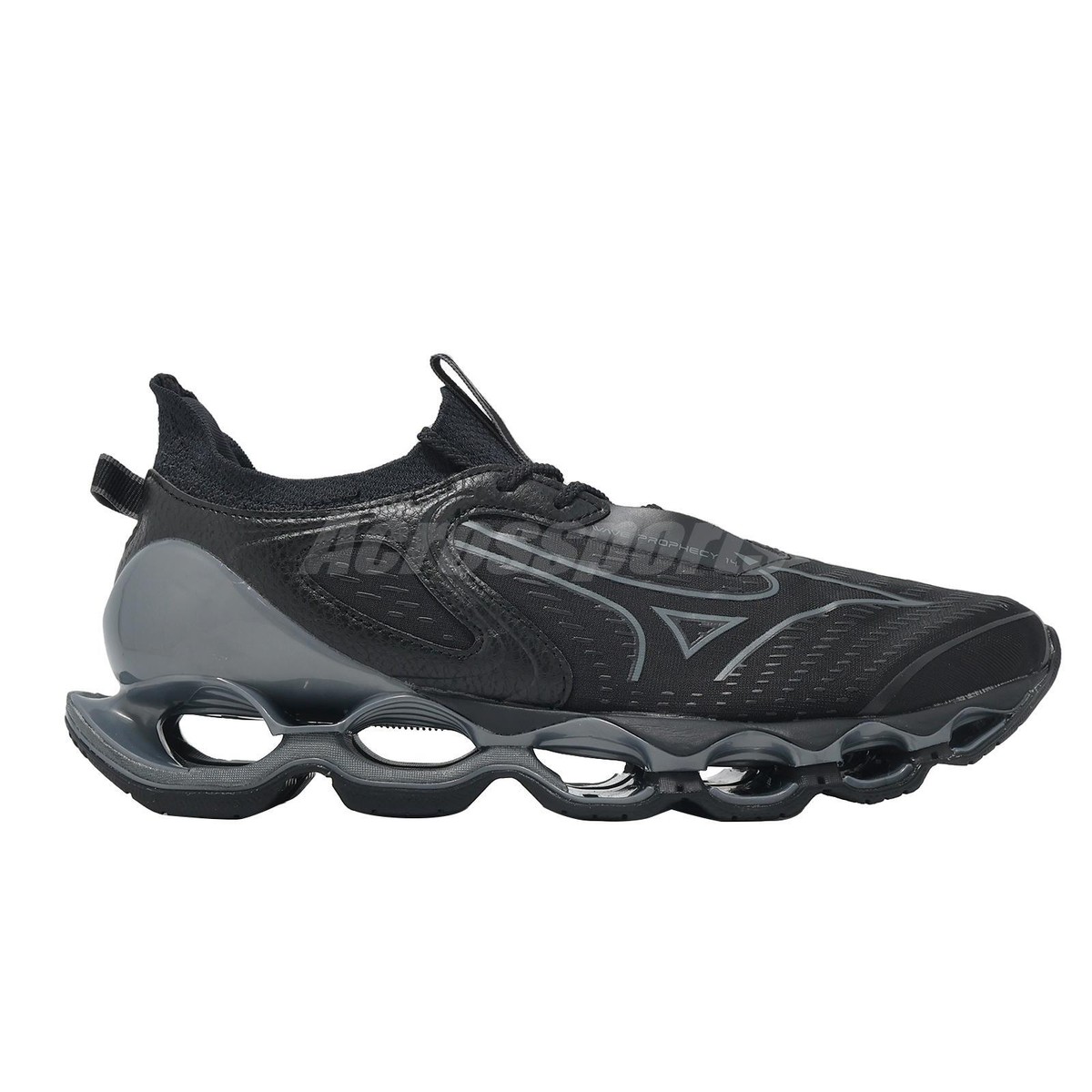Mizuno Wave Prophecy 14 Black Grey Men Unisex Road Running Mizuno Wave Prophecy 14 Black Grey Men Unisex Road Running