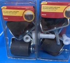 Madico Faultless 2" Black,  Bed Frame Caster with Brake 28810, 2 Sets Of 2
