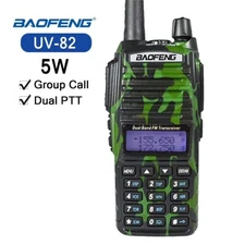 BaoFeng UV-82 Walkie Talkie UHF VHF 136-174MHz & 400-520MHz Dual PTT Ham Radio