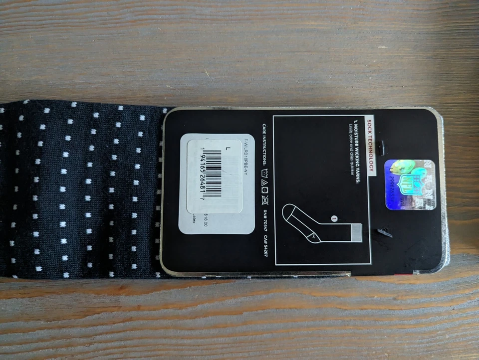 NFL Denver Broncos Hombres Logo Calcetines Grandes 9-13 Azul Suave Alto Tri Color '47 Foto 4 de 4