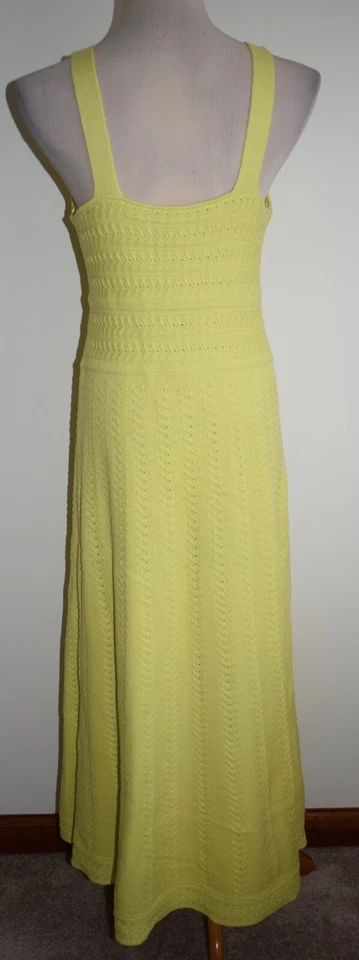 Новый женщин Haute хиппи бак платье XS желтый зеленый свитер миди без рукавов - Изображение 2 из 3