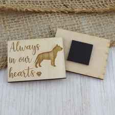 Pit Bull Always in Our Hearts Memorial Magnet - Terrier Dog Pet Remembrance Gift