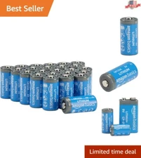 Ultra-Reliable 24-Pack CR123A 3V Batteries, 10- Shelf Life - Immediate Use