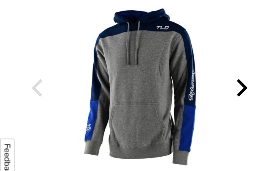 Troy Lee Designs TLD Mens Holeshot Pullover Hoodie Heather Grey/Blue - Image 1 of 1