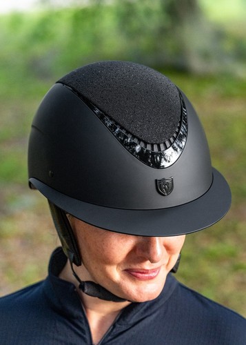 Tipperary Caledon MIPS Wide Brim Helmet - Sparkle Top / Black Gloss Trim - Picture 4 of 11