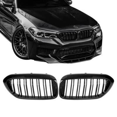 Nieren Grill Doppelsteg passend für BMW 5er G30 G31 vor LCI brilliantschwarz