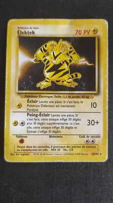 Pokemon Card Elektek 20/102 Rare Edition 1 Base Set Wizards Traces of Wear