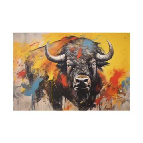 Abstract Buffalo on canvas - Picture 1 of 21